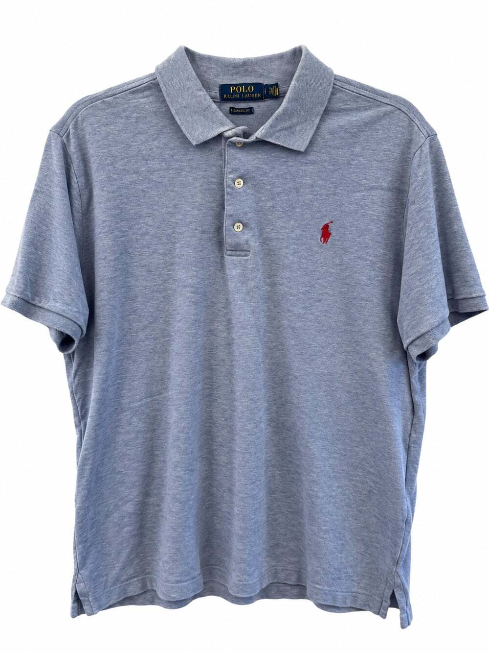 Polo Ralph Lauren Men's Light Blue Classic Fit 100% Cotton Polo Shirt (Size L) - Picture 2 of 7